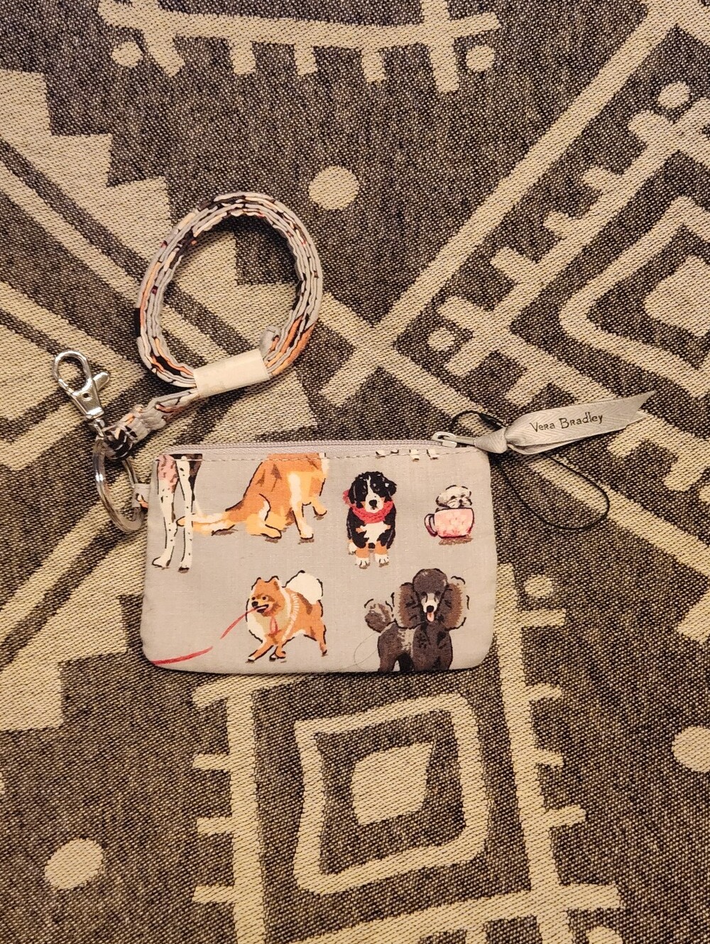 NWOT Vera Bradley Zip ID Case In Dog Show Pattern New Without Tags - Picture 5 of 10